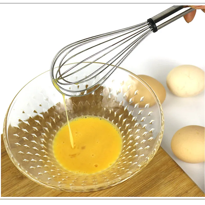 8/10/12 Inches Egg Beater Kitchen Stainless Steel Beaters Eggbeater Whisk Mixer Cake Cooking Tools | Дом и сад