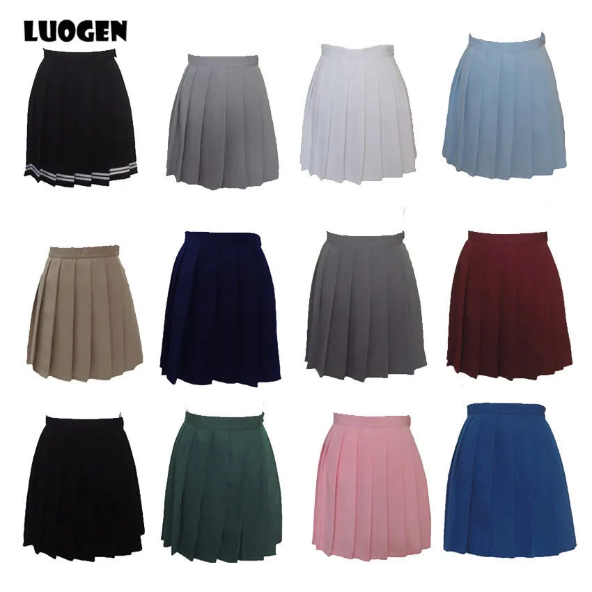 Японская брендовая плиссированная юбка Kawaii с высокой талией школьная аниме для