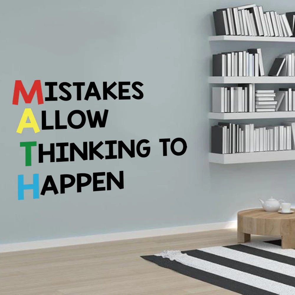 Математическая вдохновляющая Цитата Настенная Наклейка с надписью классная