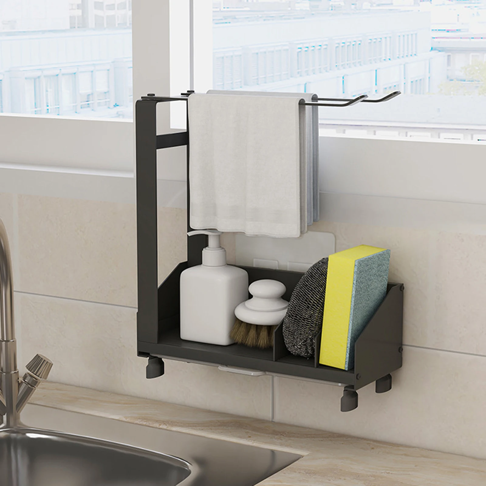 

Kitchen Dish Rack Draining Shelf Organizer Dish Drying Rack Drainage Rack Storage Kitchen Accessories Desktop Kitchen Rag Hanger