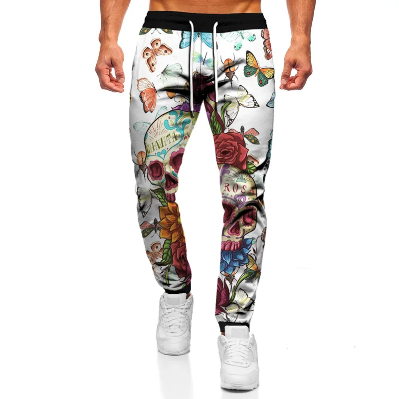 

Harajuku Skull 3D Printed Men's Pants Hip-Hop Streetwear Punk Casual Pants Sports Pants Fashion High Street Gothic Style S-6XL