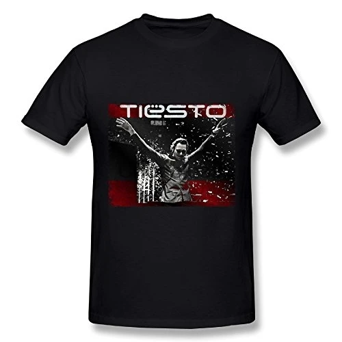

Tiesto-Camiseta de algodn para hombre, camiseta negra de verano