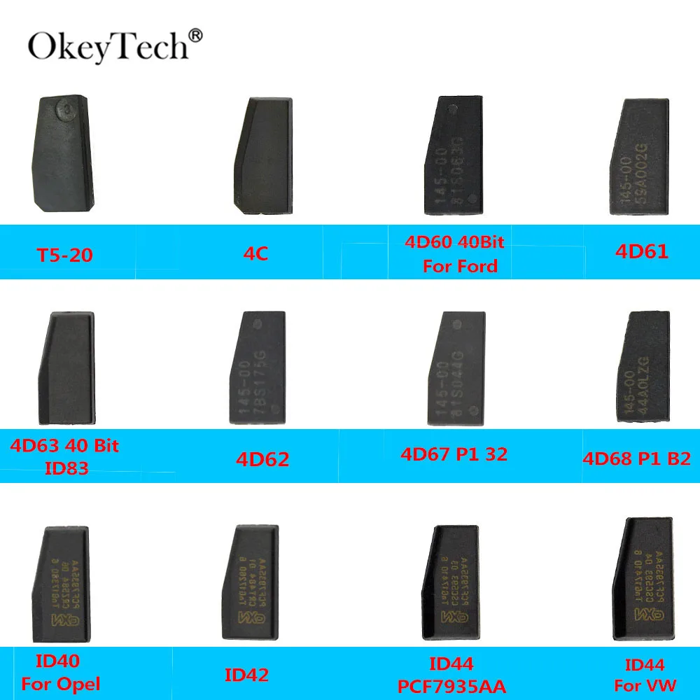 OkeyTech транспондер дистанционный Автомобильный ключ чип 4D60 4D62 4D63 4D67 4D68 40 бит/80 бит