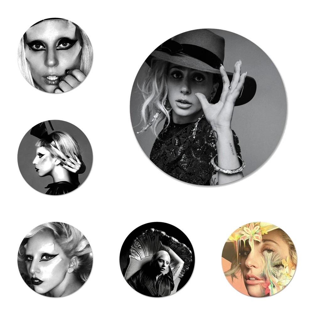 58mm lady gaga singer Badge Brooch Pin Accessories For Clothes Backpack Decoration gift