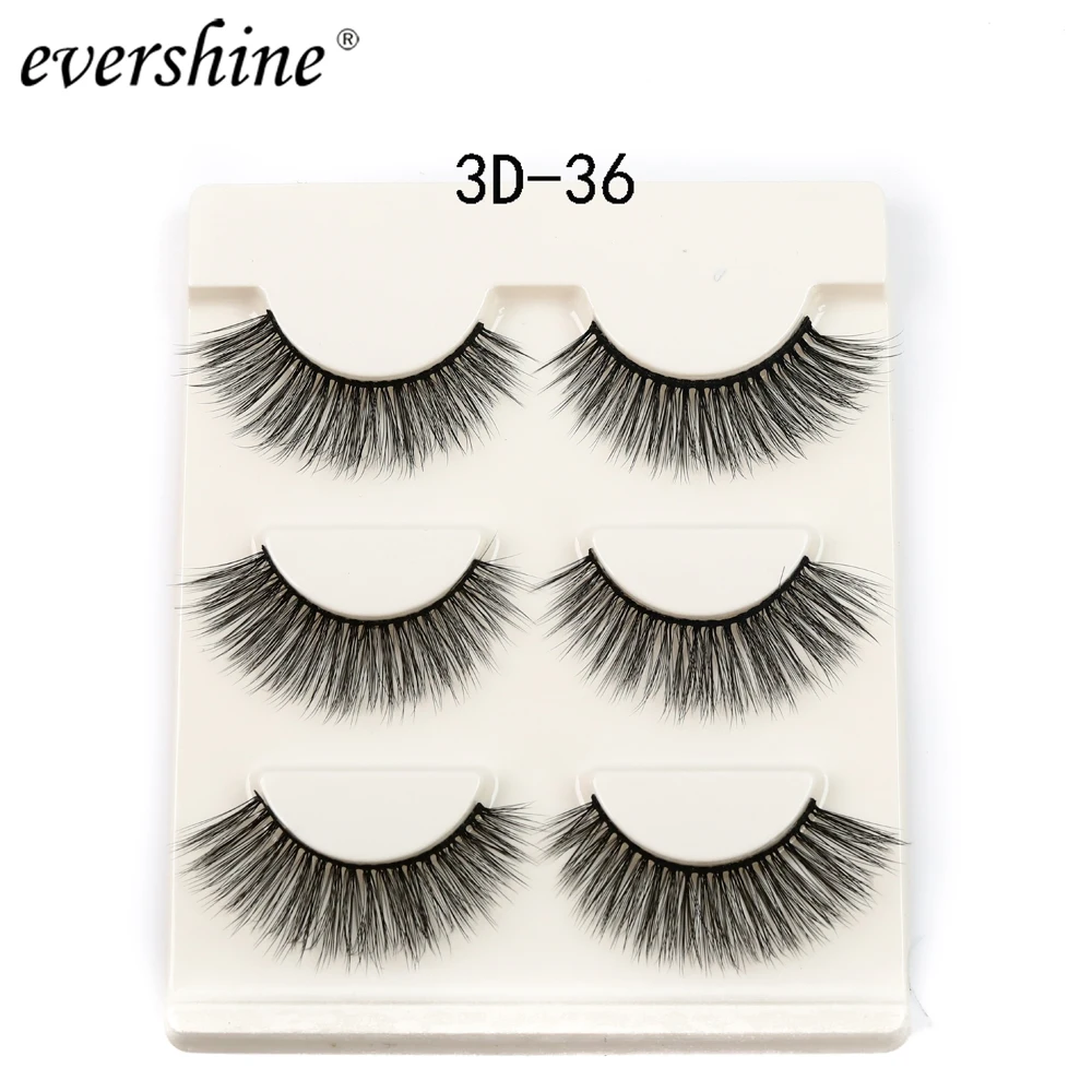 3 пары 3D норковые накладные ресницы толстые скрученные полностью полосы