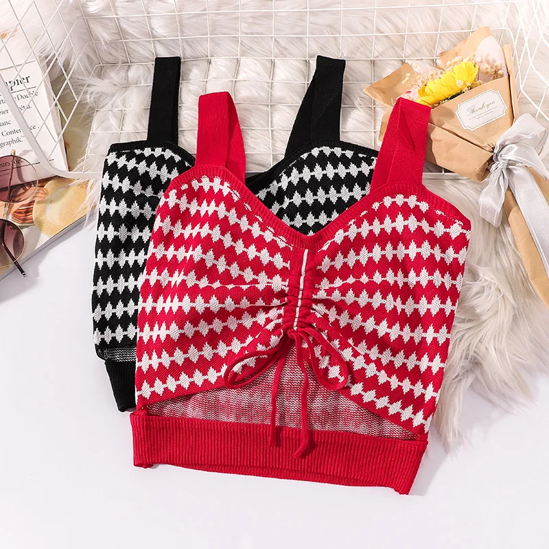 JANZHISAN Женская трикотажная юбка с рюшами спереди со шнуровкой вырезами