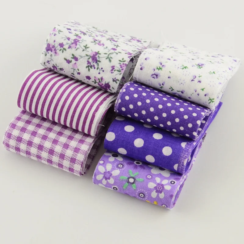 Booksew 100% хлопковые тканевые полоски 7 шт./лот фиолетовый тема желе рулон лоскутное