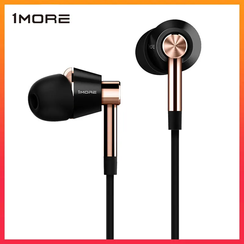 1 еще E1001 тройной драйвер наушники-вкладыши Наушники Auriculares с встроенным микрофоном и пультом дистанционного управления для IOS iPhone Xiaomi