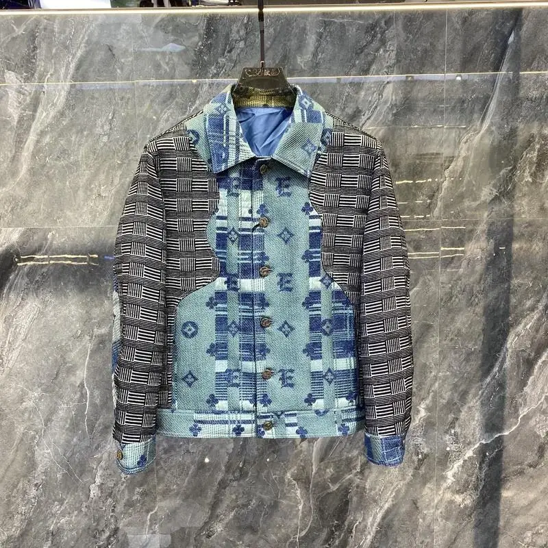 

Мужская куртка в клетку, с отложным воротником и принтом, осень 2021