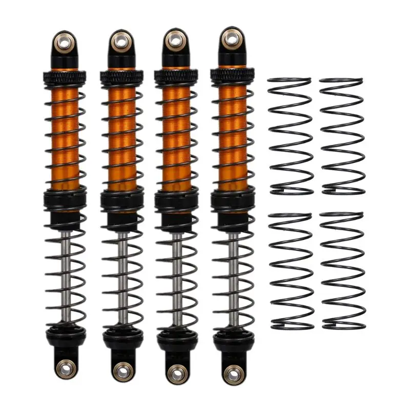 

4pcs Rock Crawler Metal Oil Suspension Shocks Absorber for 1/10 RC Car TRX-4 SCX10 90046 D90 CC01 HSP