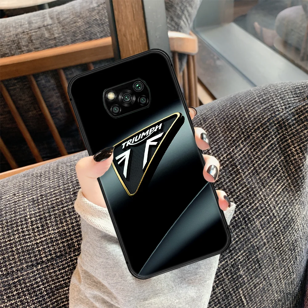 

Triumphs Motorcycle Cool Phone case Cover Hull For Xiaomi Mi A2 A3 8 9 9T Note 10 Se Lite Pro black Funda 3D Etui Luxury