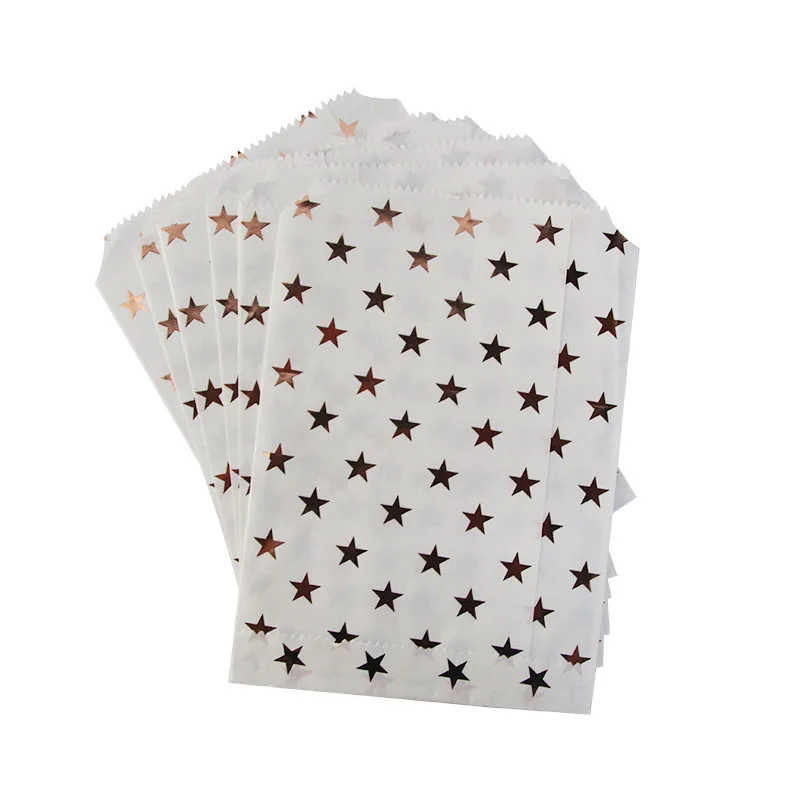 10 шт. розовая Золотая бумага рождественские чулки в полоску звезда точка