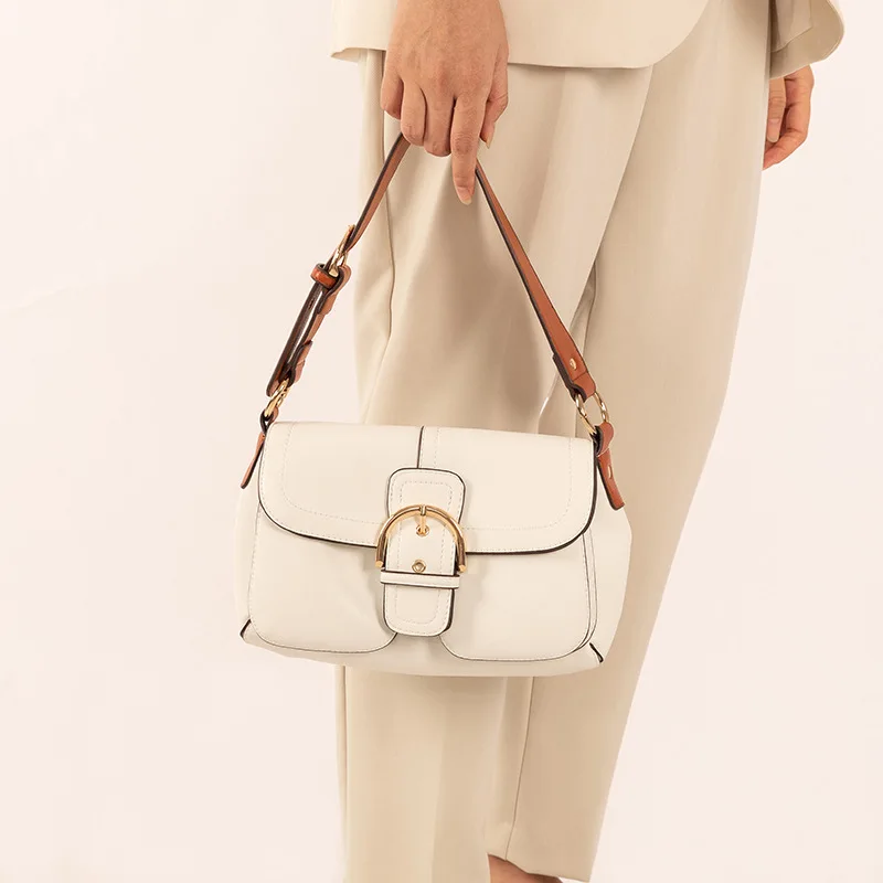 

FIRMRANCH Ladies Shoulder Bag 2021 New Retro Design Black And White Two-Color Brand Underarm Messenger Bag Cheap