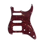 Musiclily Pro 11-Hole Round angle HSS Guitar Strat Pickguard для СШАМексики Stratocaster 3-винтовой пикап, 4-слойный винтажный черепаховый