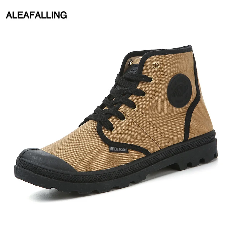 Сапоги Aleafalling мужские классические парусиновые полусапожки прочные Прошитые