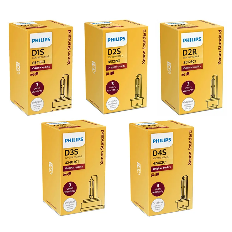 1X Philips HID D1S D2S D2R D3S D4S D5S 35 Вт ксеноновый стандарт 4200K оригинальная автомобильная