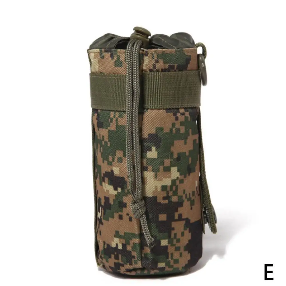 E Camouflage Система сумка для бутылки воды 1Л сумки для воды на открытом воздухе Тактическая Военная система Molle сумка для бутылки воды чайник сумка держатель - Цвет: E Camouflage