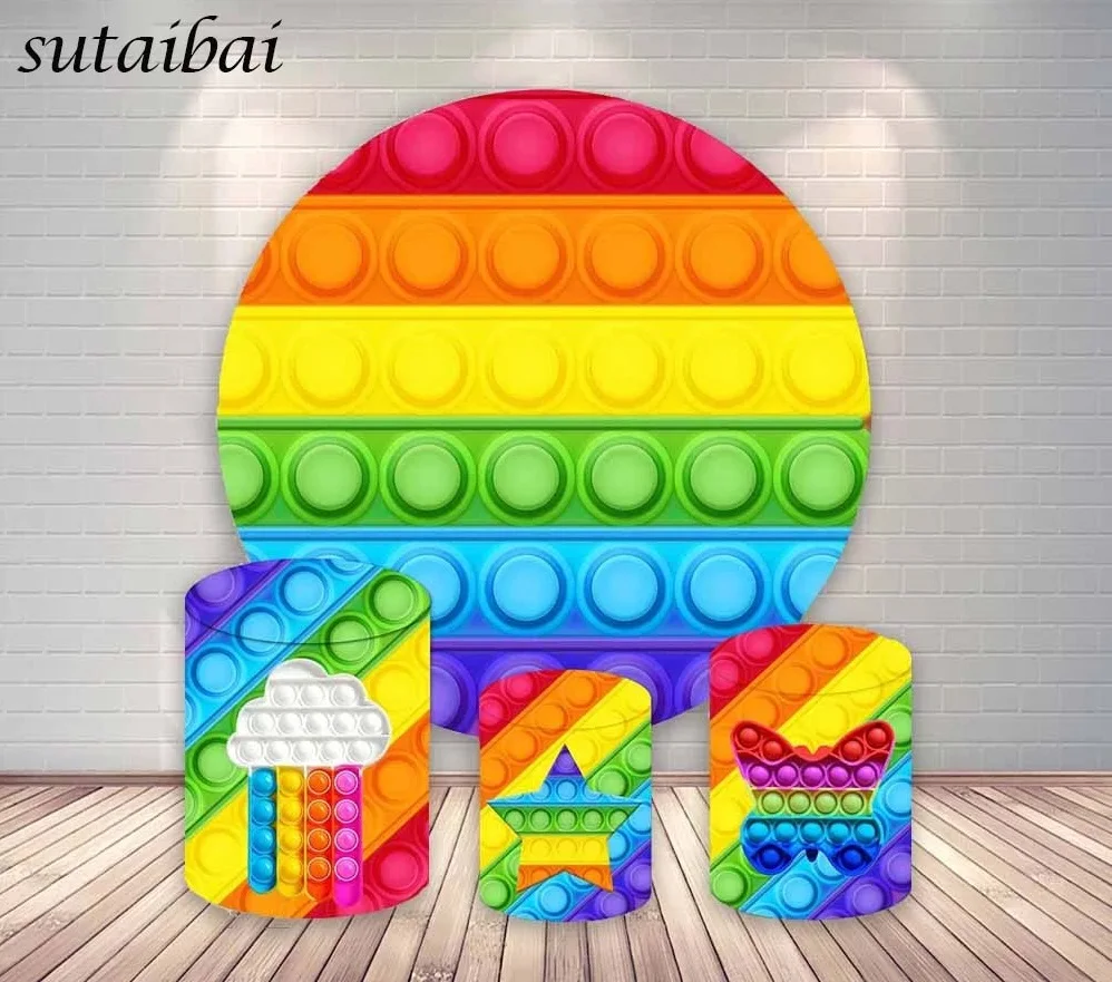 

Круглая фотография с изображением игрушки для вечерние задний фон для детской фотосъемки