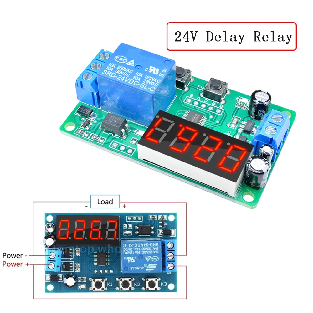 Светодиодное Цифровое реле задержки времени постоянный ток 24 В|Реле| |