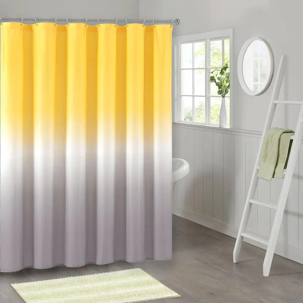 

Polyester waterproof shower curtain plain gradient home wet and dry partition curtain bathroom curtain cloth