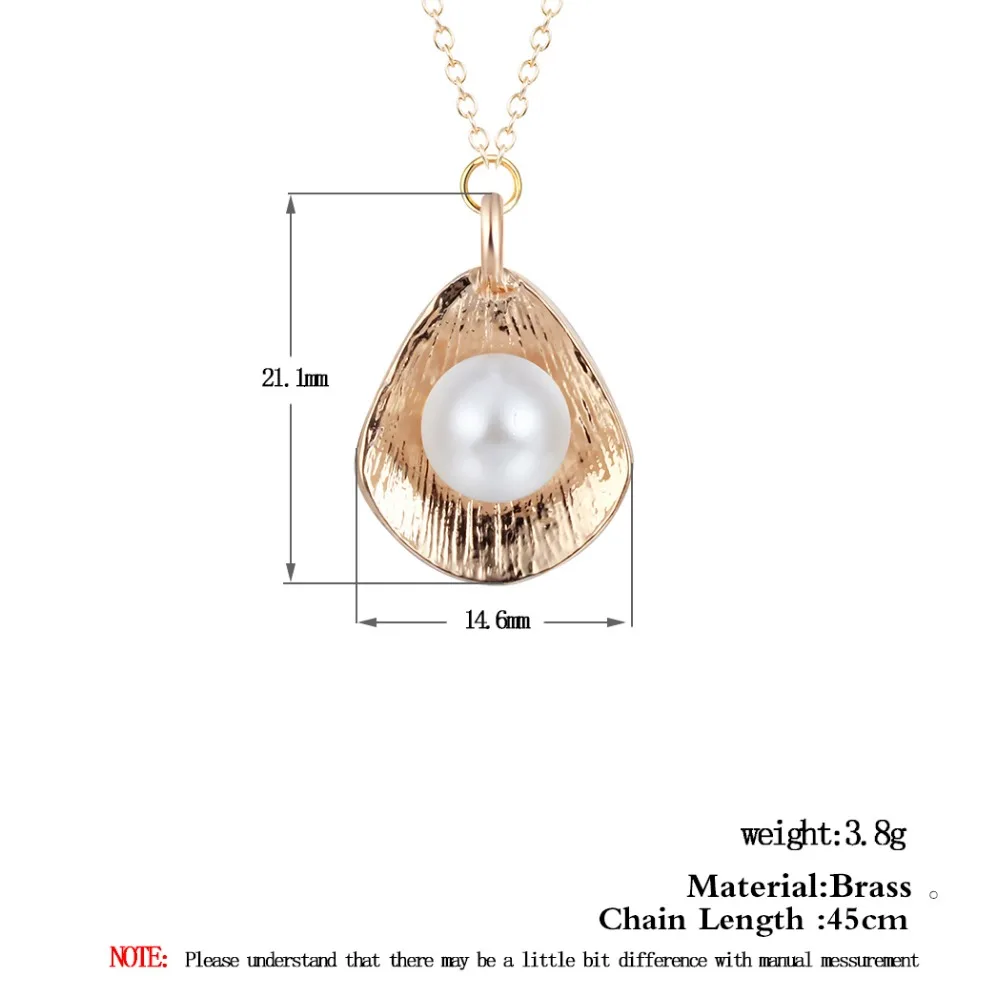 Женское ожерелье с подвеской Chandler Shell имитацией жемчуга украшение на