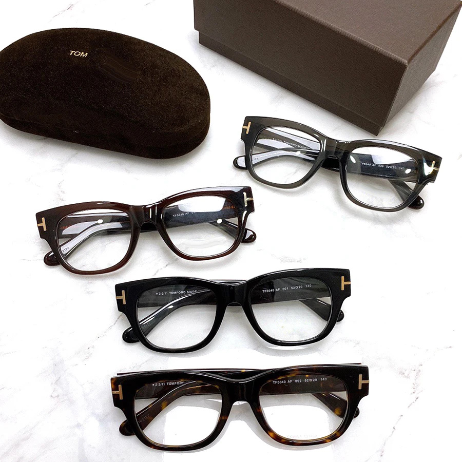 

New Tom Brand For Man Optical Eyeglasses Frames Ford squar Acetate For men Women Reading Myopia Prescription eyeGlasses TF5040