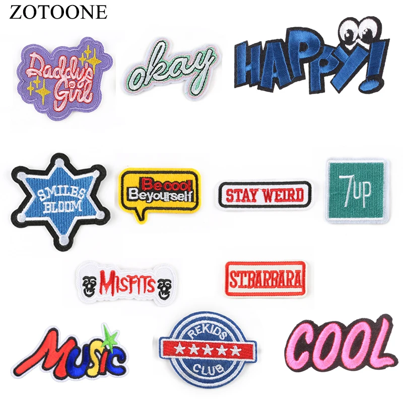 ZOTOONE нашивка с надписью наклейка утюгом на одежду своими руками теплопередающая