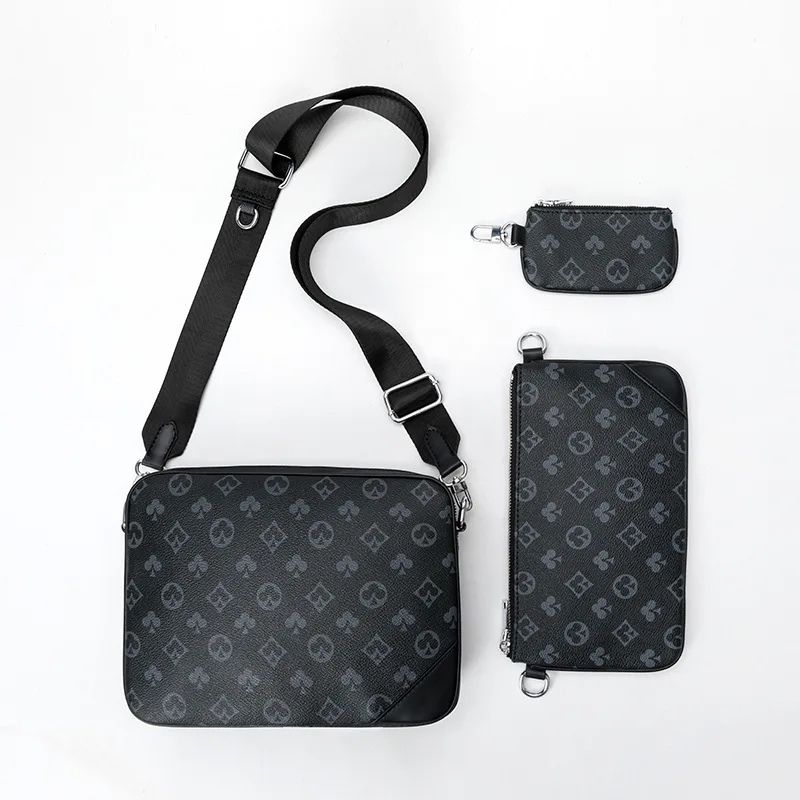 Flower Three-Piece Mahjong Bag 2022 New Fashion Luxury Chain One-Shoulder Broadband Messenger Bag crossbody bag luxury bags