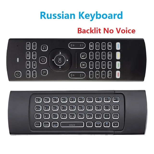 RU Backlit No Voice MX3 MX3L с подсветкой 2,4G беспроводной голосовой пульт дистанционного управления ИК-клавиатура подсветка MX3 Air mouse для Android tv box X96 Mini H96 Max A95X - Цвет: RU Backlit No Voice