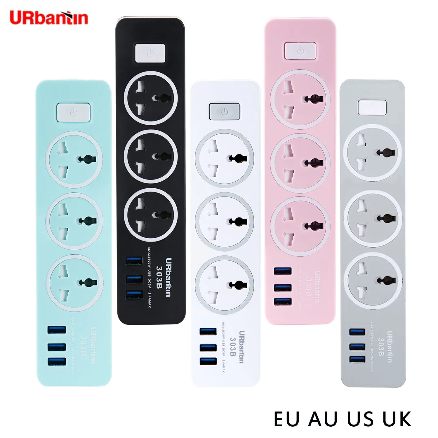 Мощность полосы бытовой электроники Быстрая зарядка розетка с USB универсальный