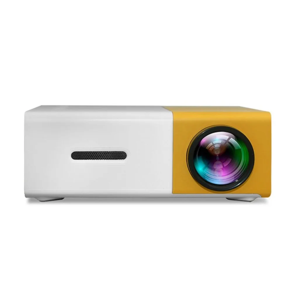YG300 Professional Mini Projector Full HD1080P Home Theater LED LCD Video Media Player Yellow & White | Компьютеры и офис