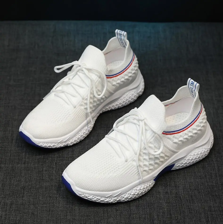 Вязаная Повседневная обувь Женские кроссовки Модная женская из дышащей сетки