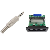 retail 5 x 3 5mm 3 pole headphone replacement audio jack male plug with tpa3116d2 subwoofer amplifier audio board