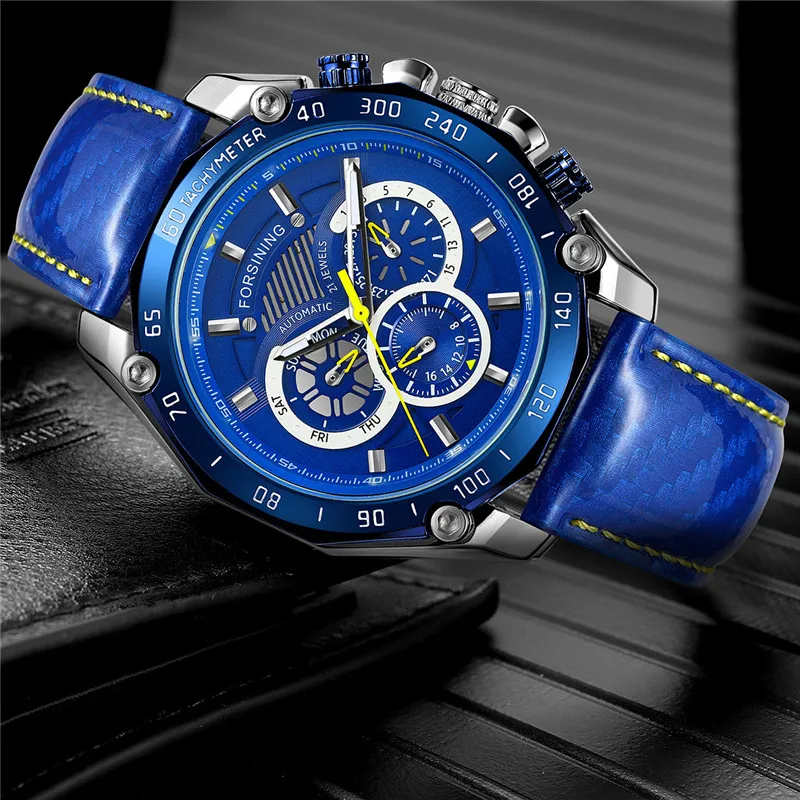 FORSINING автоматические механические мужские наручные часы военные спортивные Топ