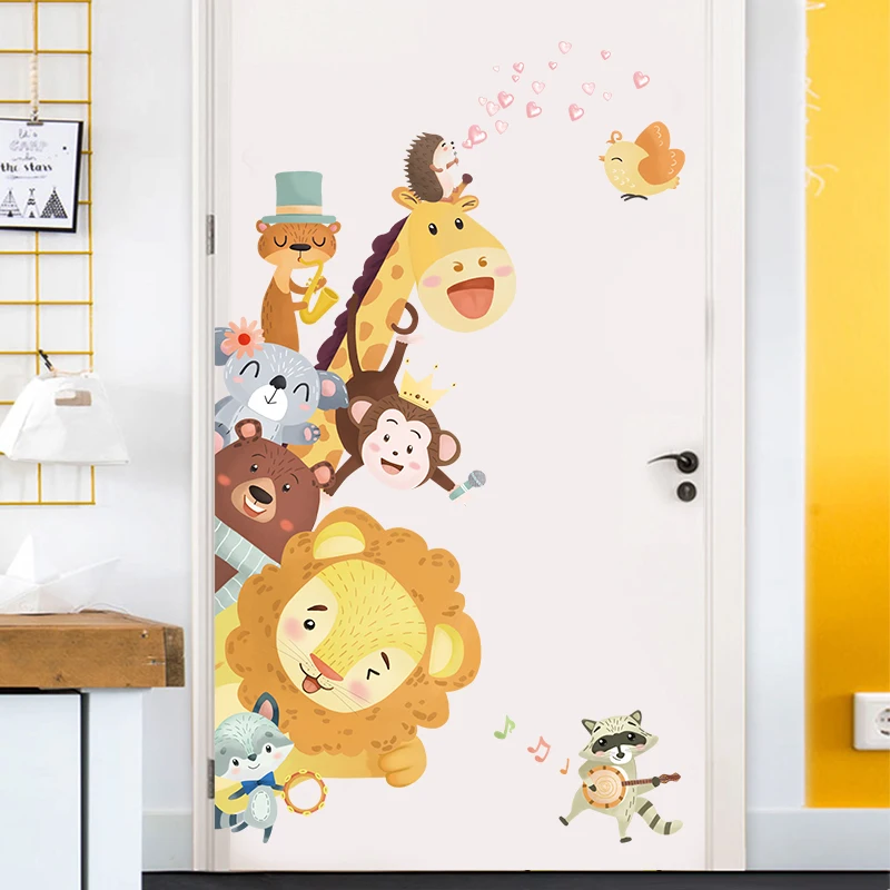 Новые наклейки на стену с изображением лесных животных для спальни детской