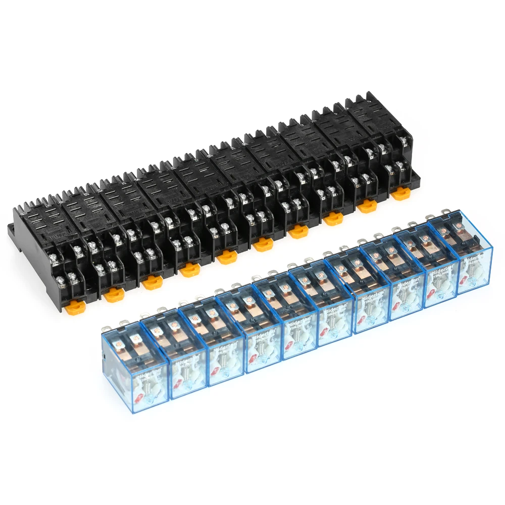 Горячая 10 шт AC220V катушка питания релейный набор LY2NJ 8-Pin 10A модуль с гнездом |