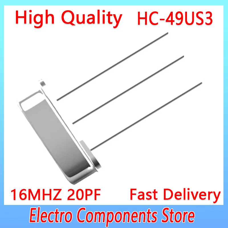 

10Pcs/Lot DIP Passive Crystal Oscillator HC-49S 49S 3Pin DIP-3 16M 16.000MHZ Crystal HC-49US3 16MHZ 20PF ±20PPM Quartz Resonator