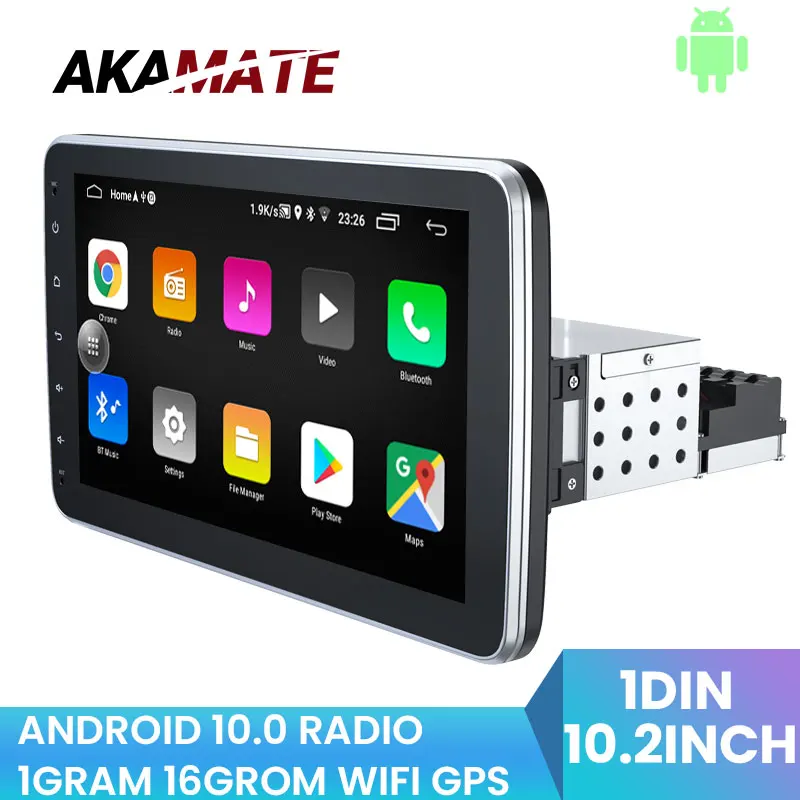 Автомагнитола AKAMATE 1DIN Android 10 0 2 дюйма автомобильный видеоплеер GPS Wi-Fi Bluetooth 1 г 16 ГБ
