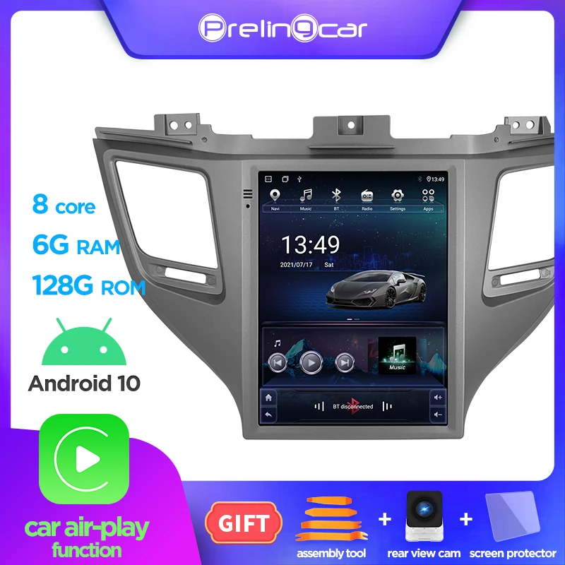

Автомагнитола для Hyundai Tucson, мультимедийный видеоплеер на платформе Android 10 с вертикальным экраном, GPS-Навигатором, без DVD, для Hyundai Tucson 2015-2018