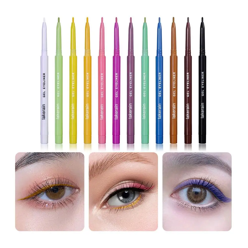 12 Colors Liquid Eyeliners Waterproof Colorful Eyeliner Pen Set Easy Apply Colored Retractable Makeup Liners for Women |