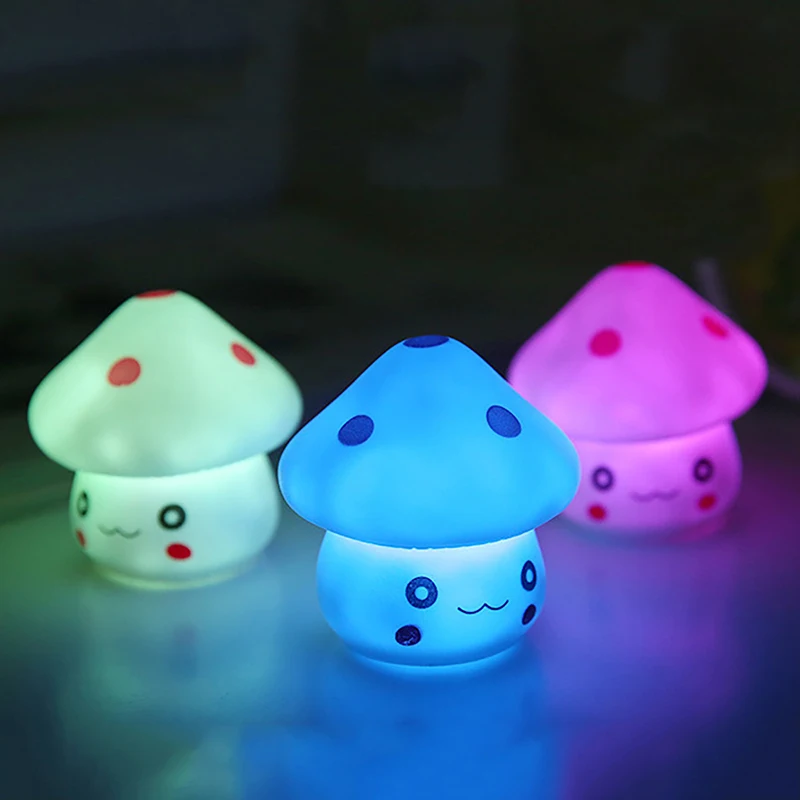 В форме гриба светодиодный светильник лампочки с меняющимся цветом ночник AG13