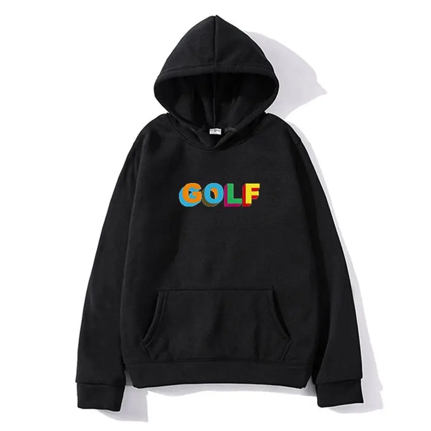 

Golf alphabet print Hoodie trend men's and women's casual Hoodie fashion multicolor alphabet Golf Menswear