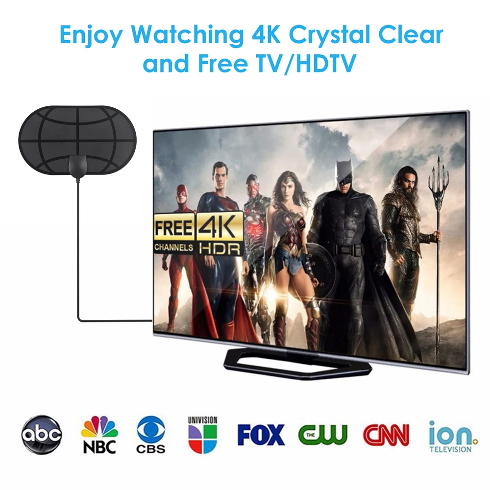 4K цифровое HDTV антенна на внутреннюю усиленную антенну радиус действия 960 миль с