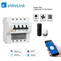 4p wifi smart circuit breaker rcbo timer switch overload short circuit protection with alexa google home for smart home