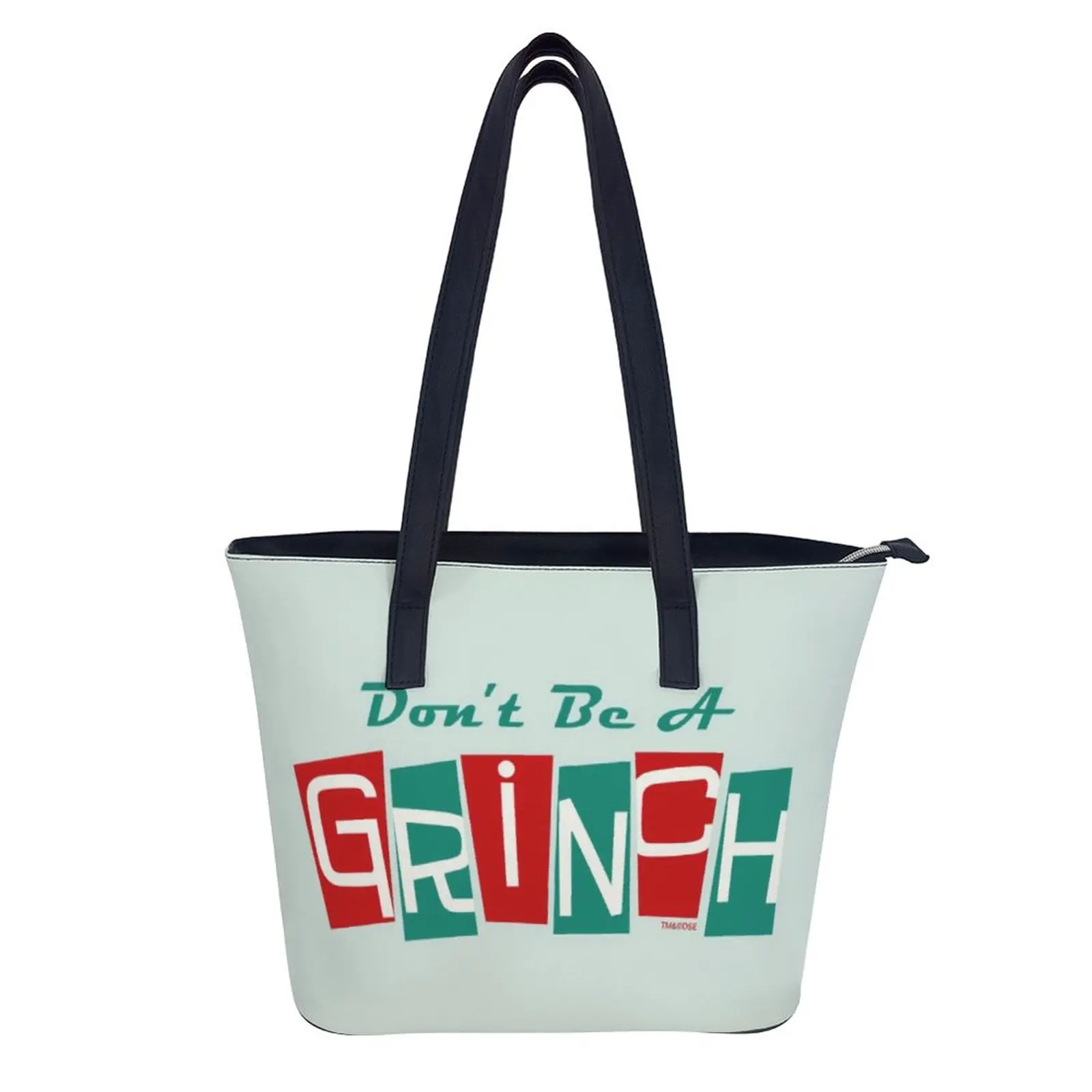 

Book Shoulder Bag Business Leather Handbag Retro Streetwear Ziplock Girl Shopping Bag