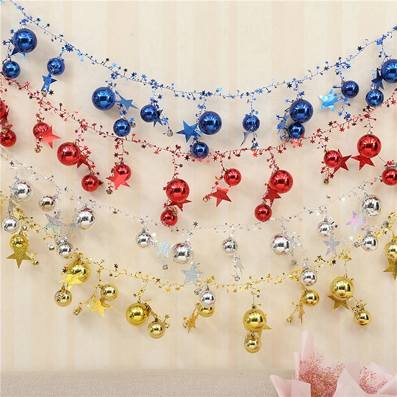

200cm Hanging Star Pine Garland Christmas Tree Garland Decor Christmas Decoration Ornament