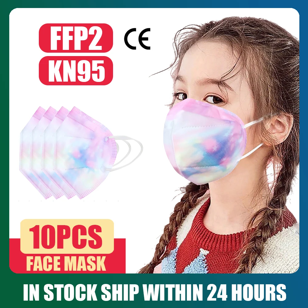 

10PCS Children Protective Mask KN95 FFP2 Facial Mask FFP2 mascarilla para niños Child Kids ffp2mask kn95mask mascaras masques