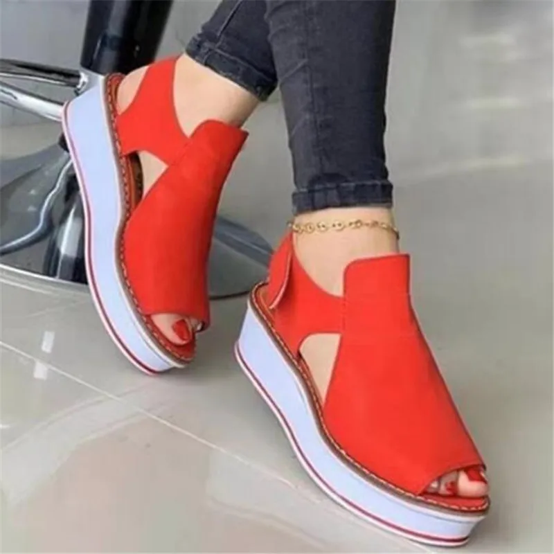 

Fish mouth thick-soled women's sandals summer new style large size casual womens shoes fashion platform slippers women slides