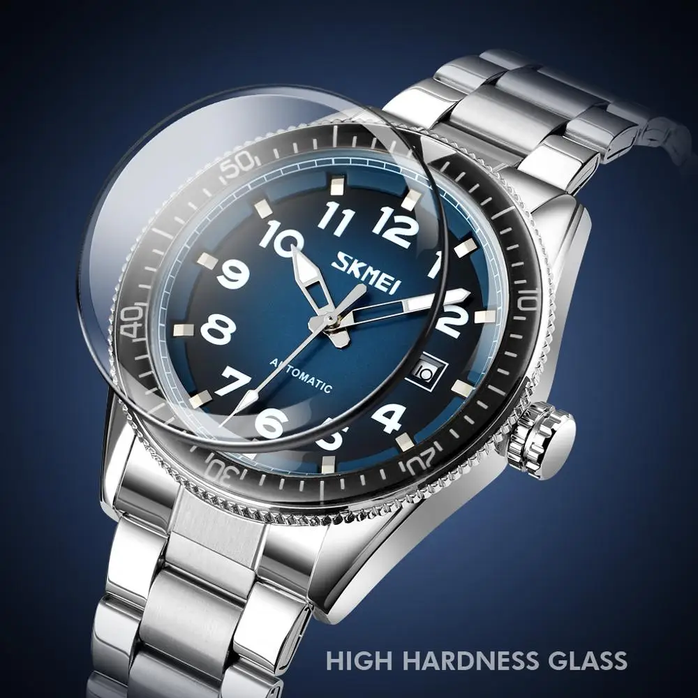 

New SKMEI Top Brand Watches Montre Homme Automatic Mechanical Watch For Men Luxury Mens Mechanical Wristwatches Stainless Steel