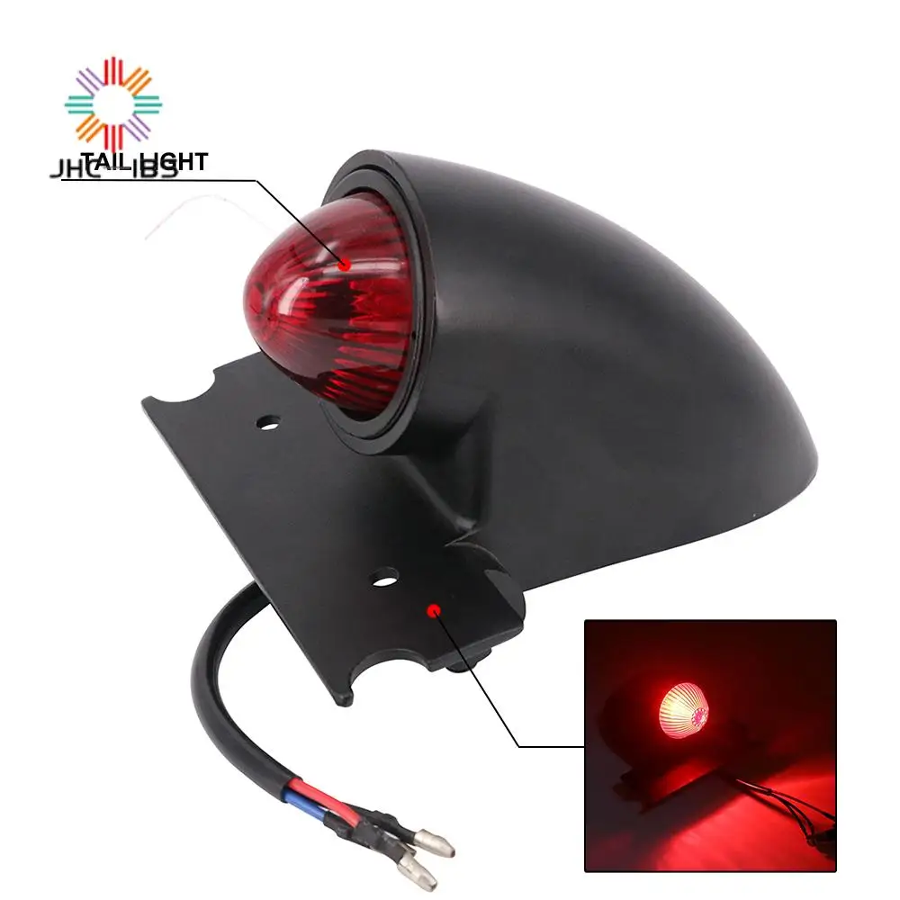 

Universal Cafe Racer Vintage Taillight Mesh Grill Brake Stop Lamp Motorcycle Retro Custom Tail Light For Harley Bobber Chopper